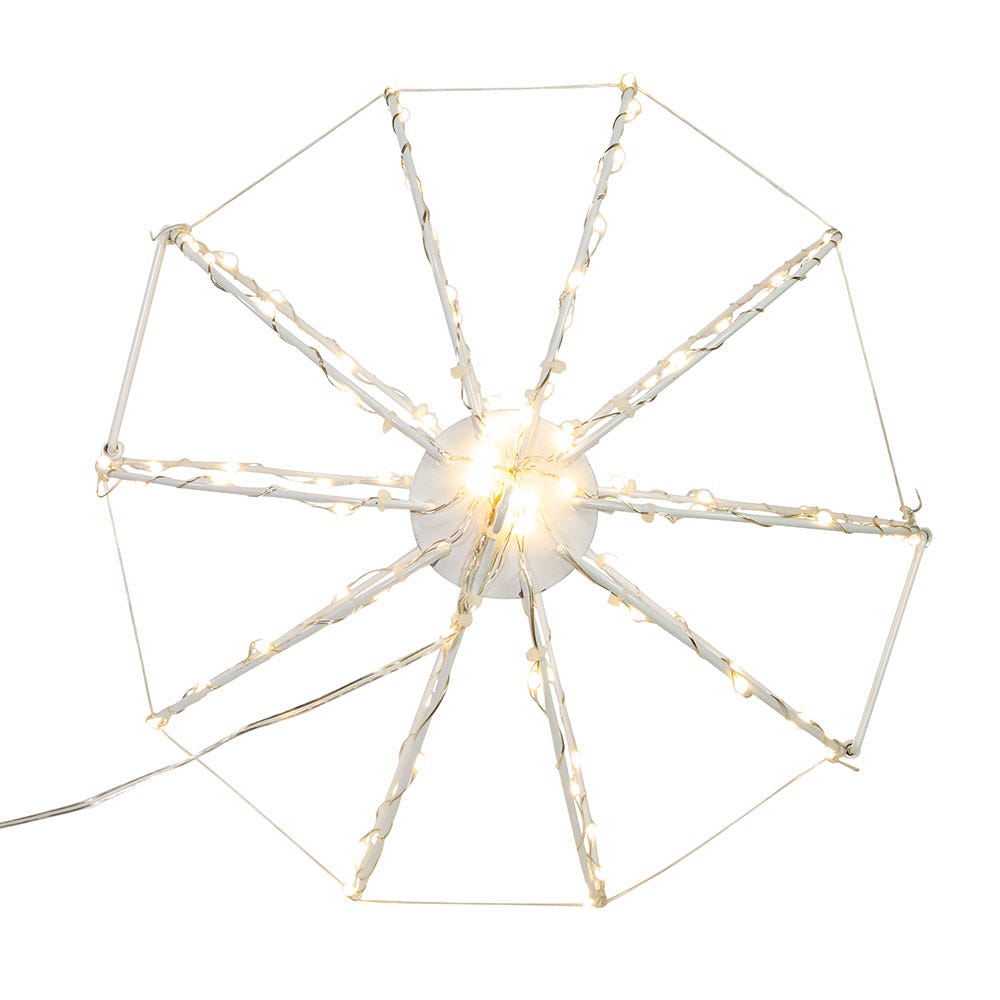 Kurt Adler 12-Inch Warm White LED Foldable Metal Sphere